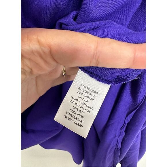 Cupio Dress WomensâHigh Low Sleeveless V Neck Purple Size SmallâNWT - Picture 6 of 6